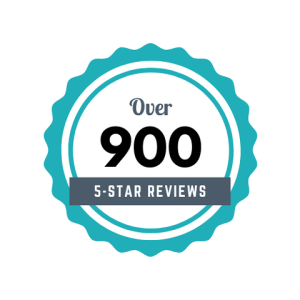 graphic for over 900 5-star reviews